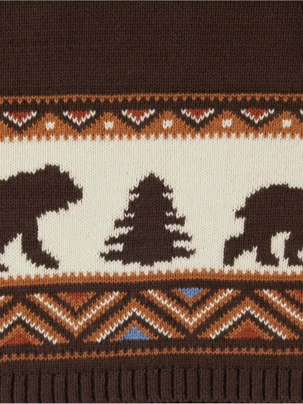 Girls Intarsia Bear Sweater Dress - Montana Mountain - Brown.  Size 12